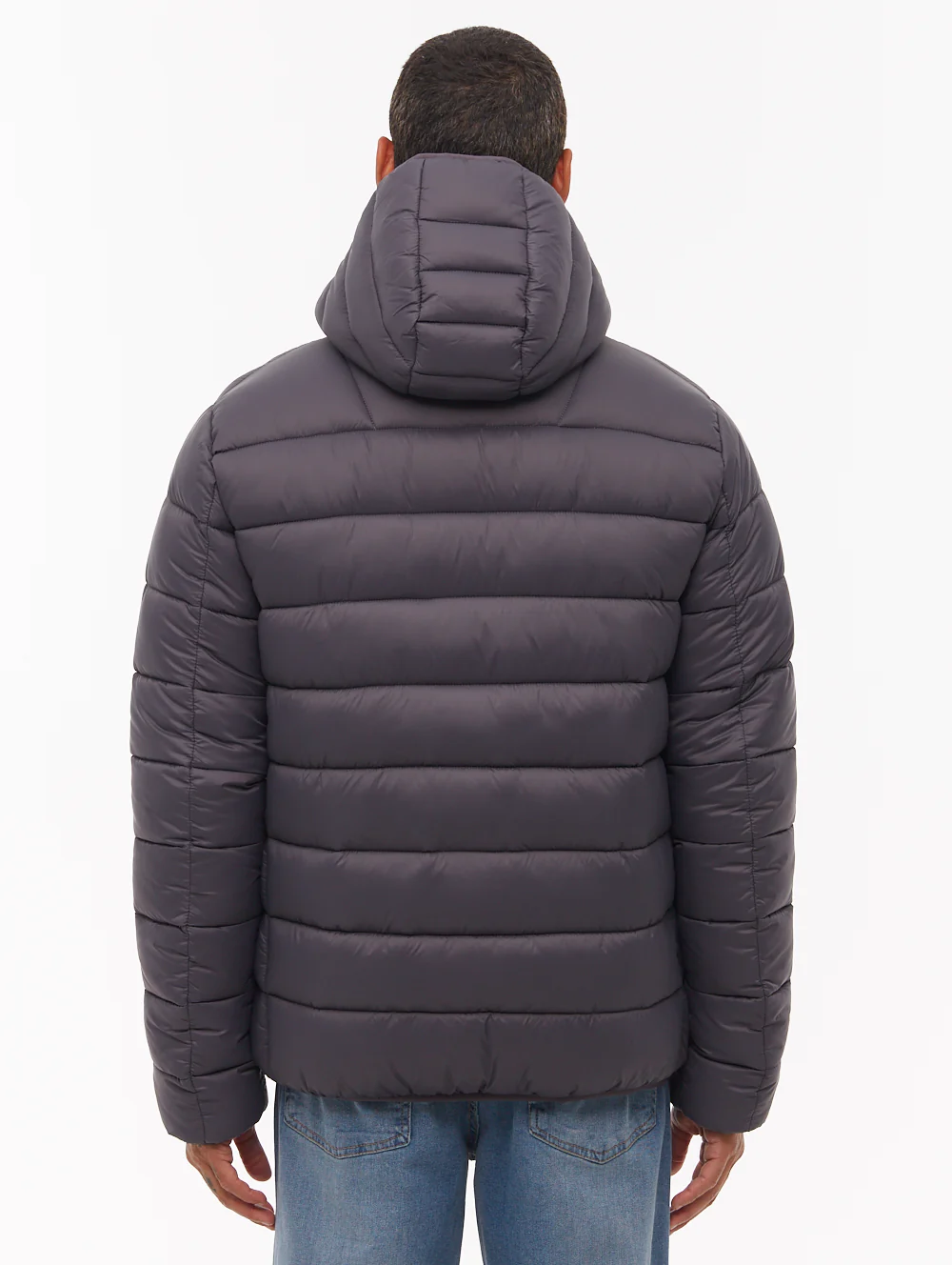 Afflor Hooded Puffer Jacket - Grey - Image 4