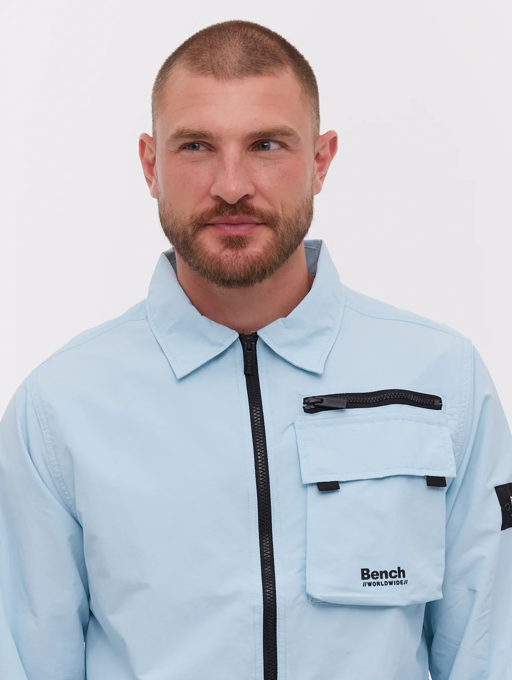 Aikido Zippered Shacket - Blue - Image 3