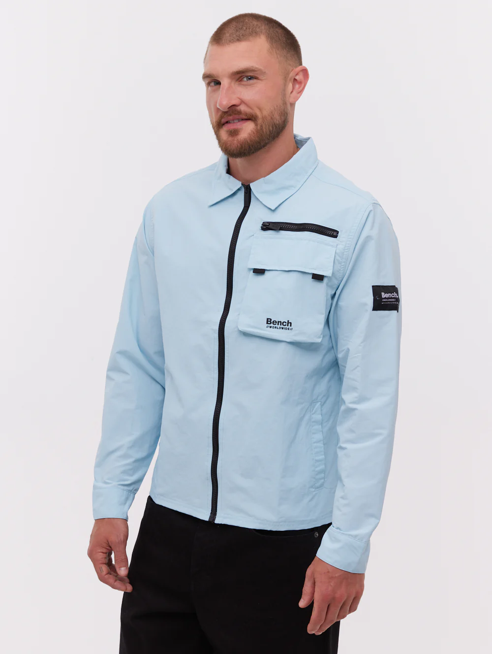 Aikido Zippered Shacket - Blue - Image 4
