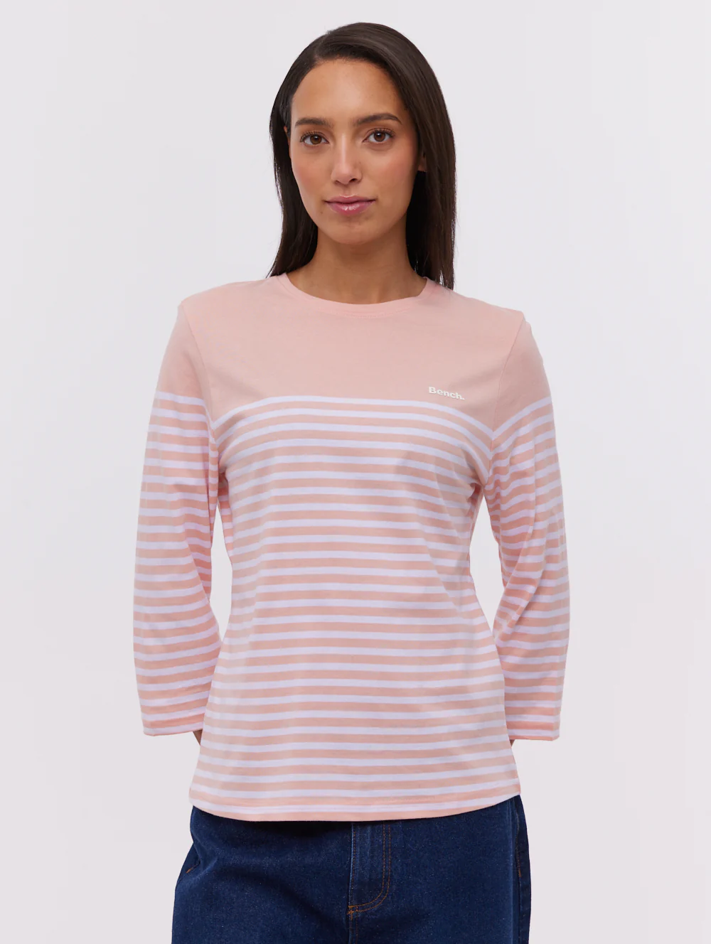 Arian Nautical Stripe 3/4 T-Shirt - Pink