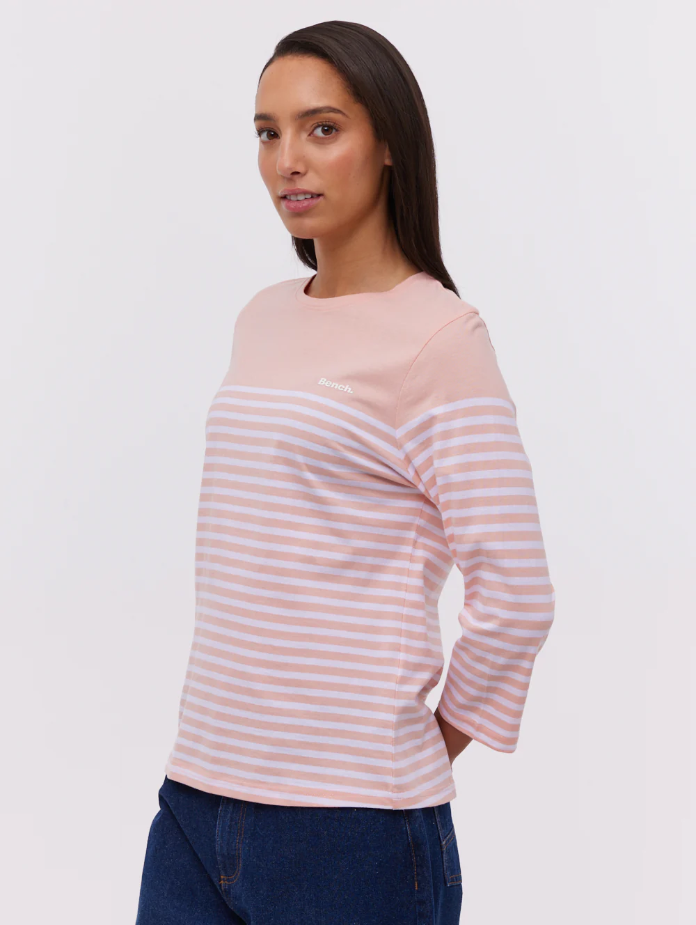 Arian Nautical Stripe 3/4 T-Shirt - Pink - Image 4