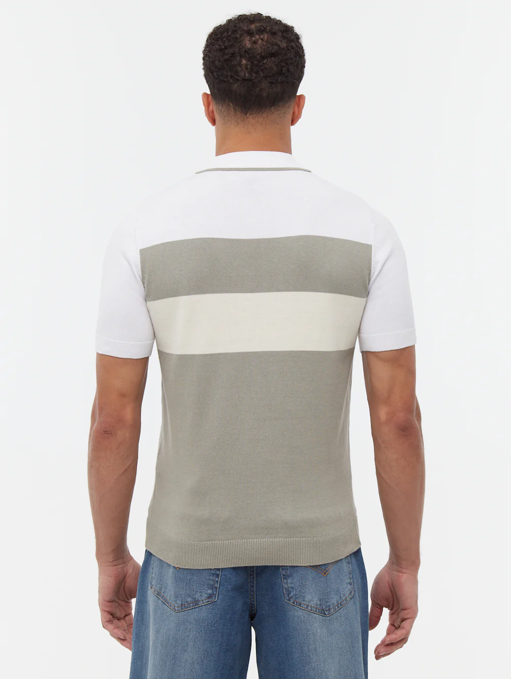 Aspinn Block Stripe Polo Shirt - Green - Image 6
