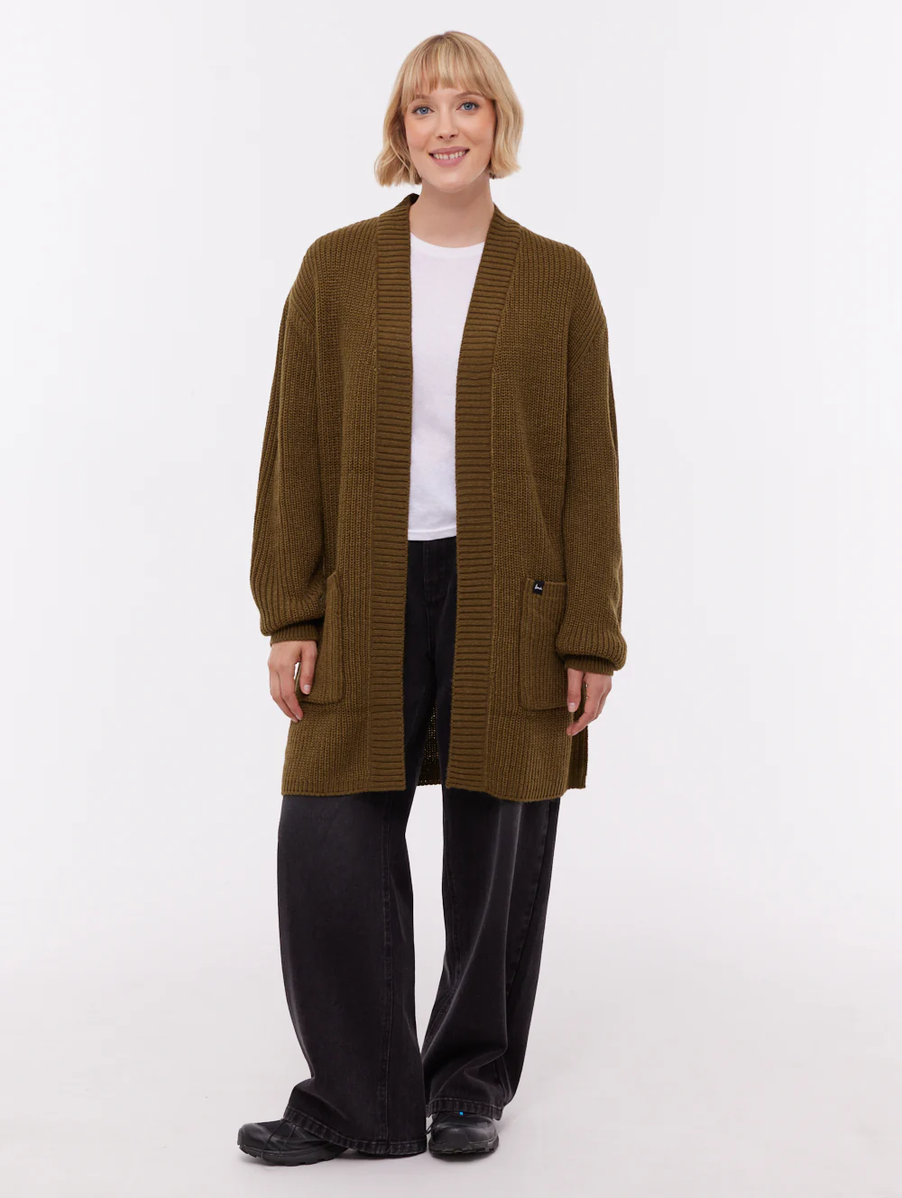 Asteria Long Cardigan Sweater - Green - Image 2