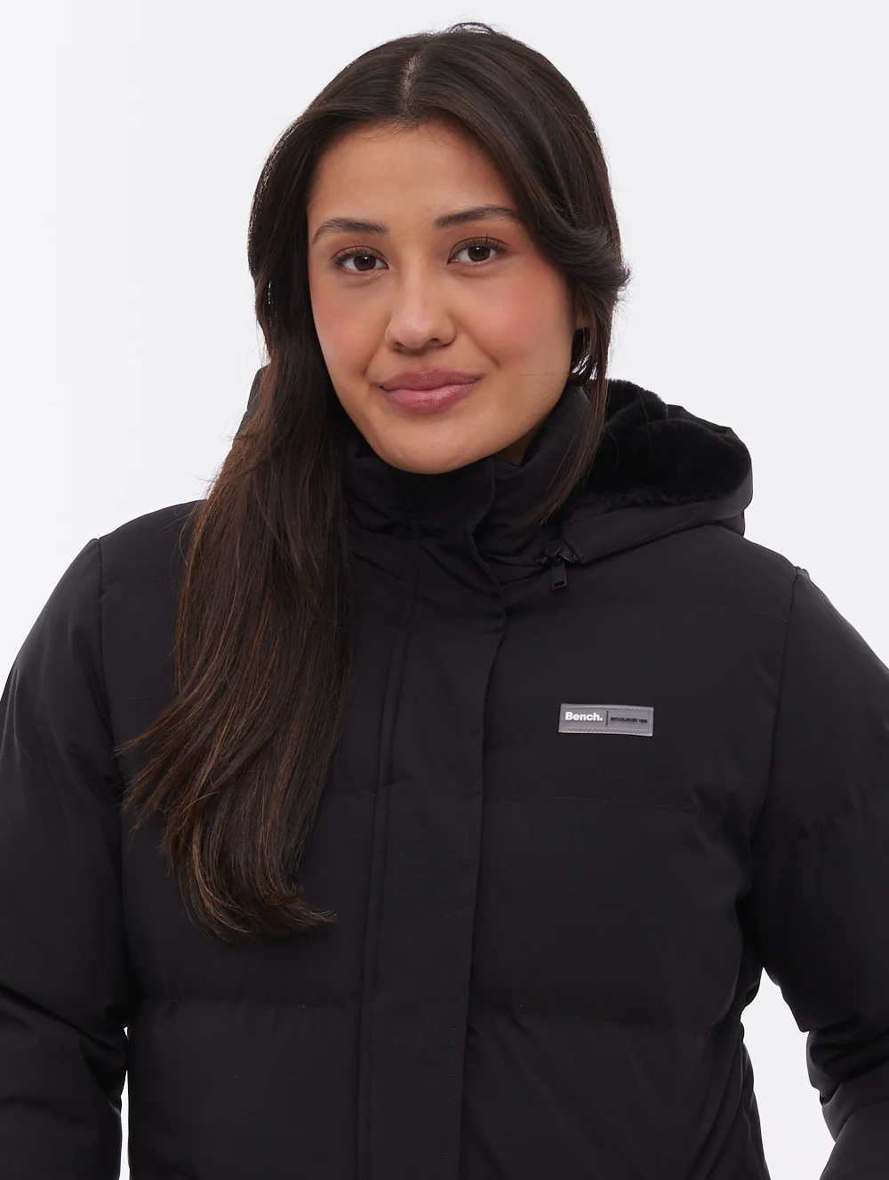 Atha Hooded Puffer Jacket - Black - Image 2
