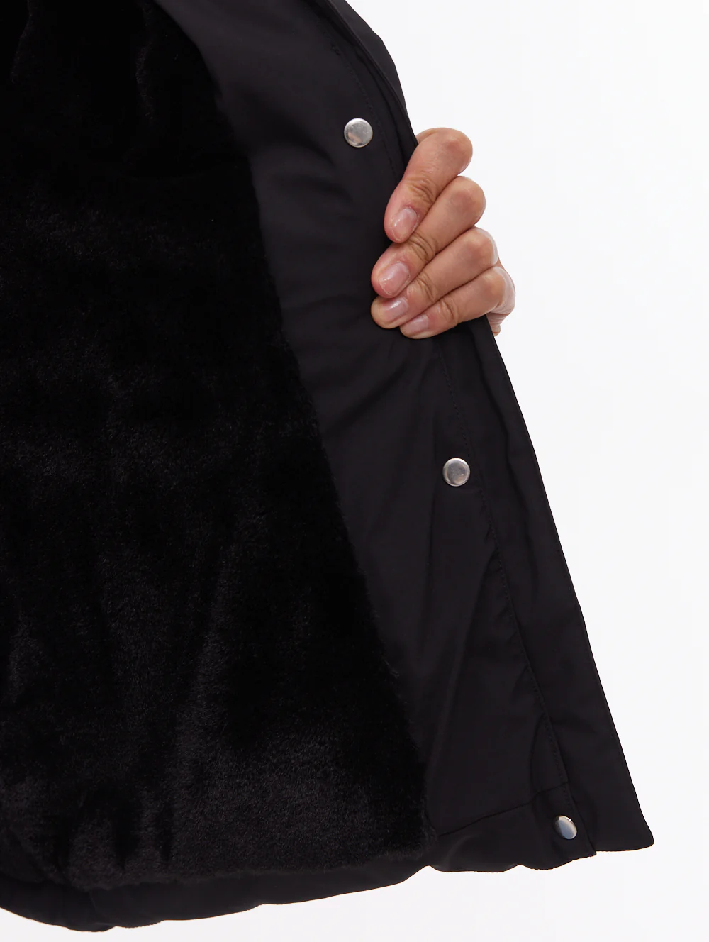 Atha Hooded Puffer Jacket - Black - Image 3