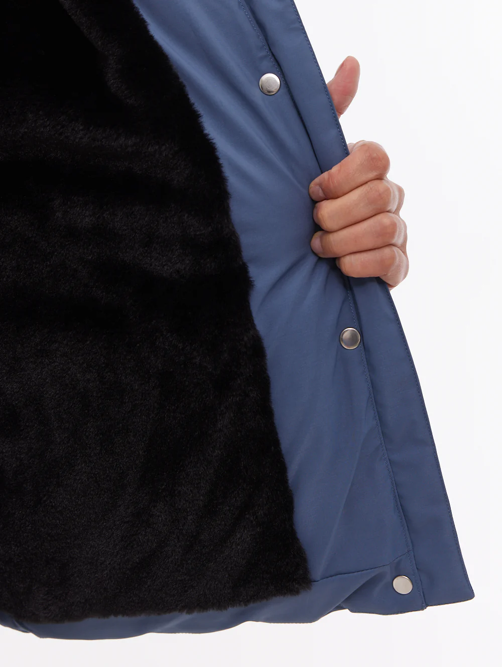 Atha Hooded Puffer Jacket - Blue - Image 3
