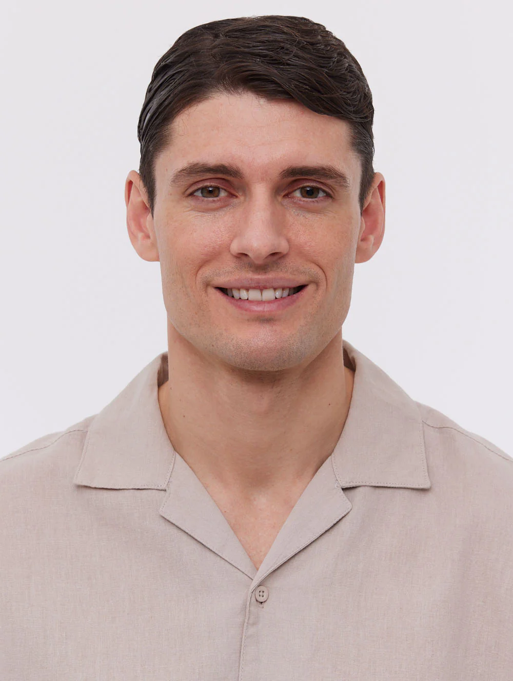 Auxin  Short Sleeve Cabana Shirt - Beige - Image 3