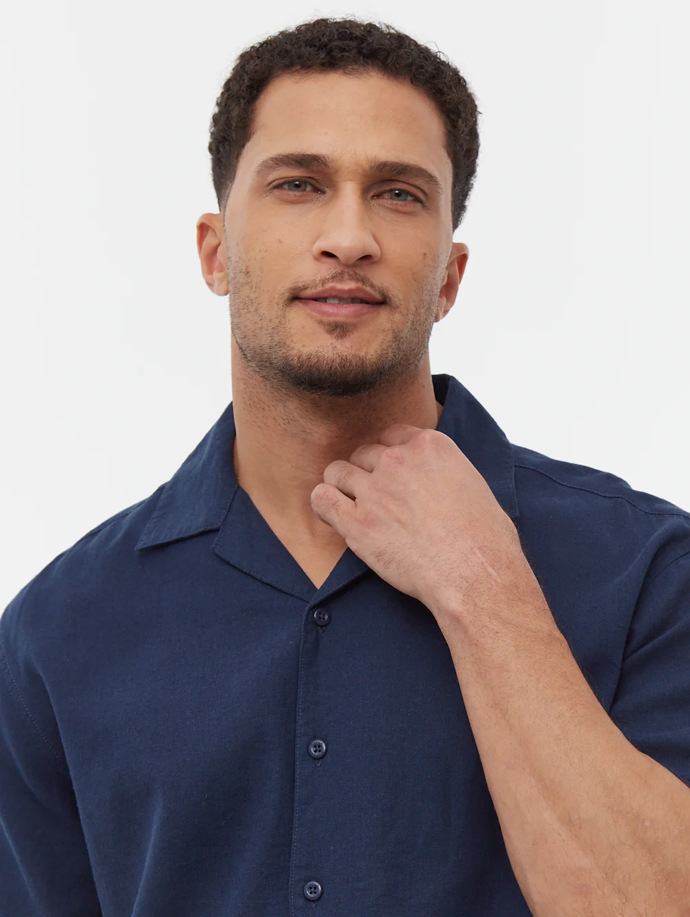 Auxin Short Sleeve Cabana Shirt - Blue - Image 3