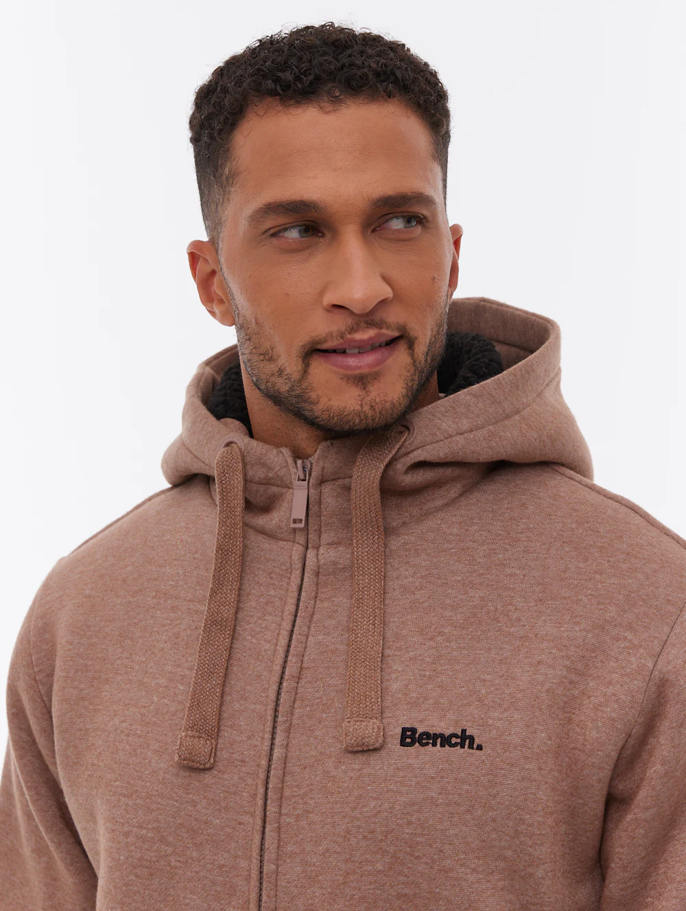 Baraz Sherpa-Lined Zip-Up Hoodie - Brown - Image 2