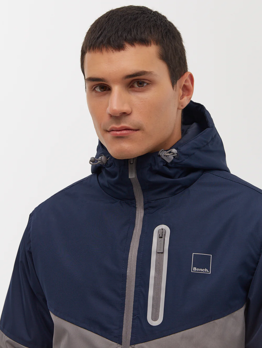 Benja Color Block Hooded Jacket - Grey - Image 2