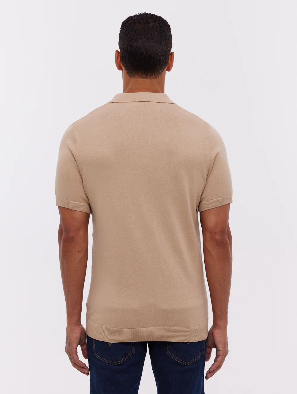 Brescia Knit Polo Shirt - Beige - Image 5