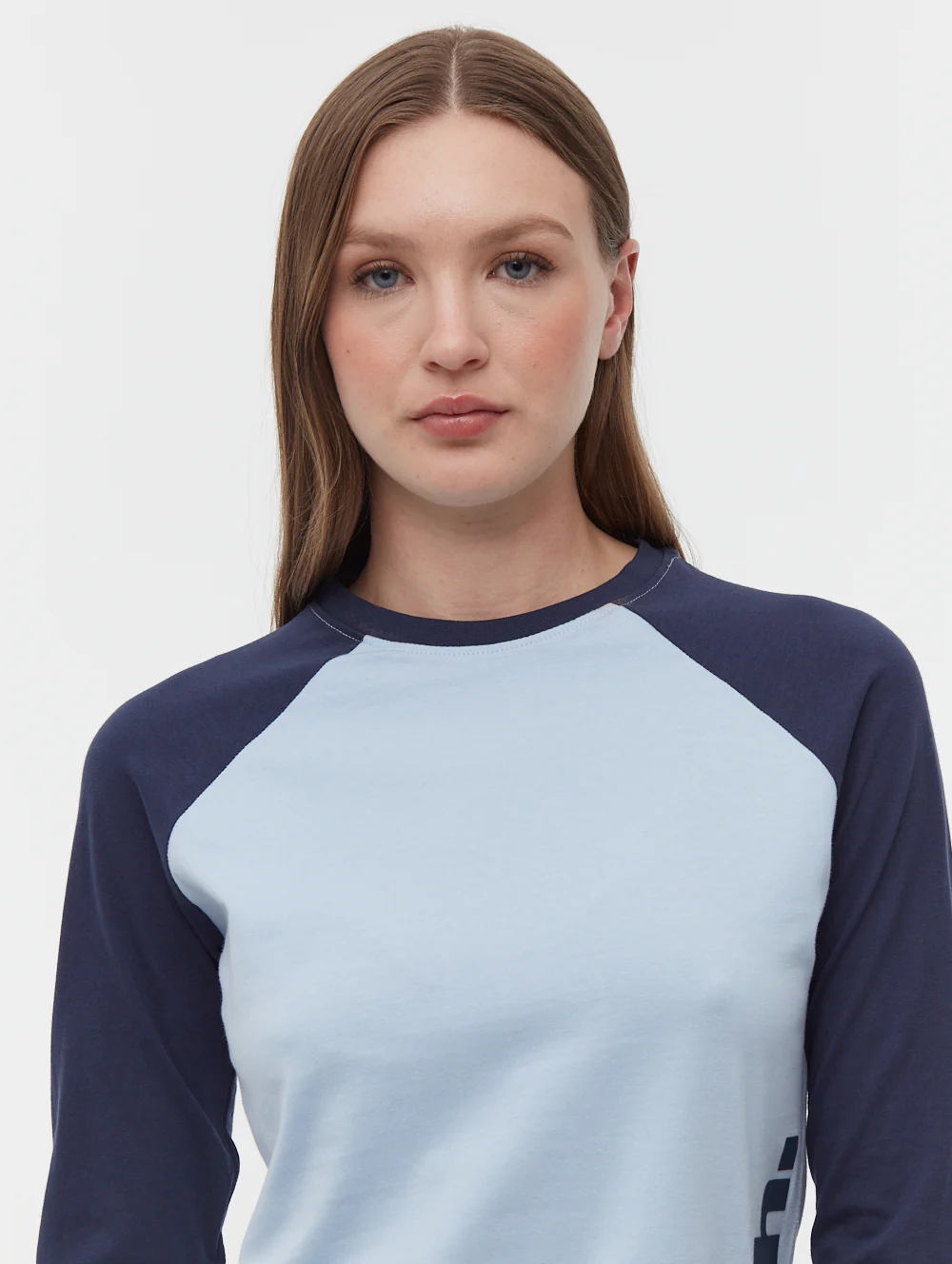 Brina Long Sleeve Baseball T-Shirt - Blue - Image 3