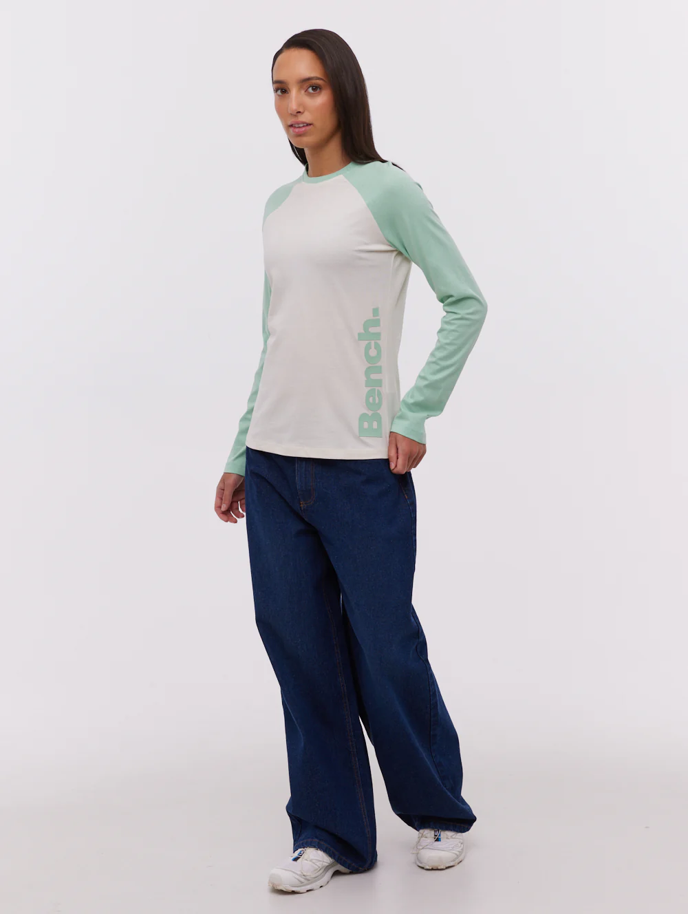 Brina Long Sleeve Baseball T-Shirt - Green - Image 2