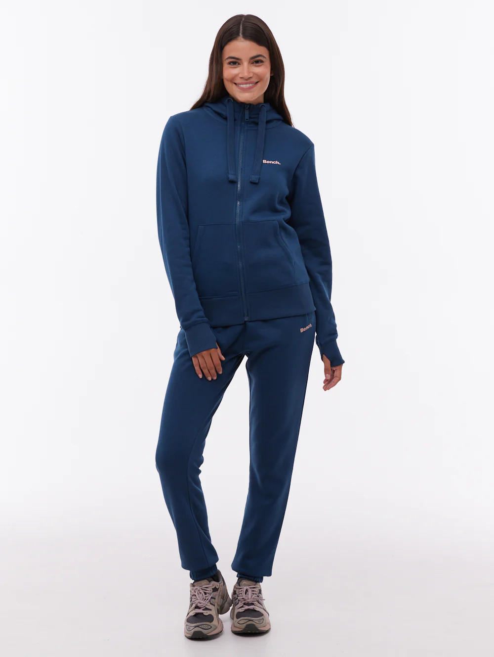 Carah Zip-Up Emblem Hoodie - Blue - Image 2