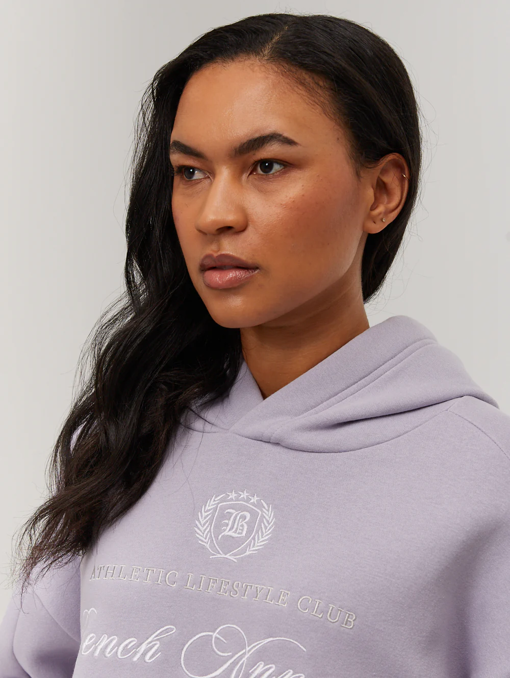 Contessa Script Graphic Oversize Hoodie - Purple - Image 3