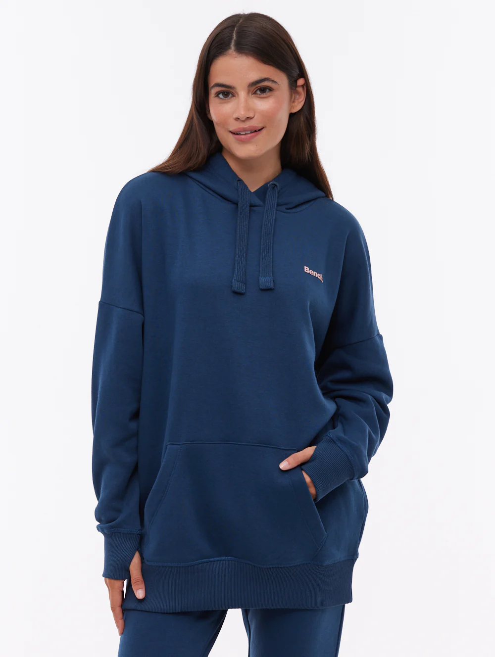 Darea Oversize Emblem Hoodie - Blue