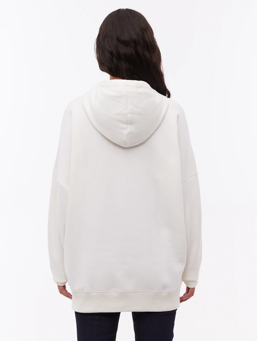 Darea Oversize Emblem Hoodie - White - Image 3