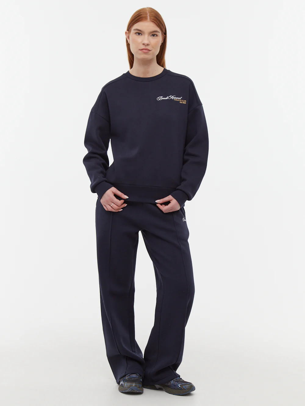 Desta Script Graphic Crew Neck Sweatshirt - Blue - Image 2