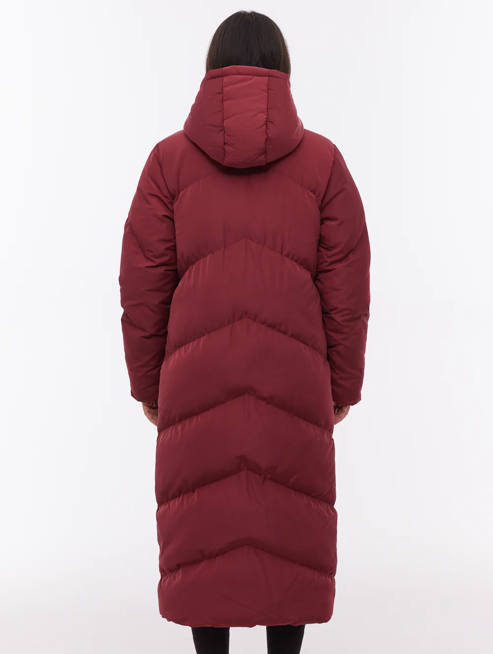 Eloraina Chevron Quilted Maxi Parka - Red - Image 4