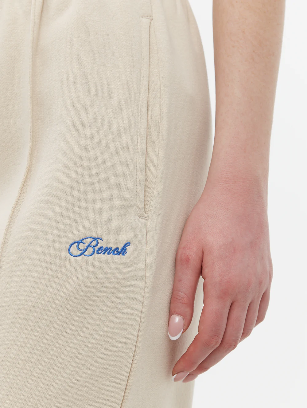 Embla Wide Leg Joggers - Beige - Image 3