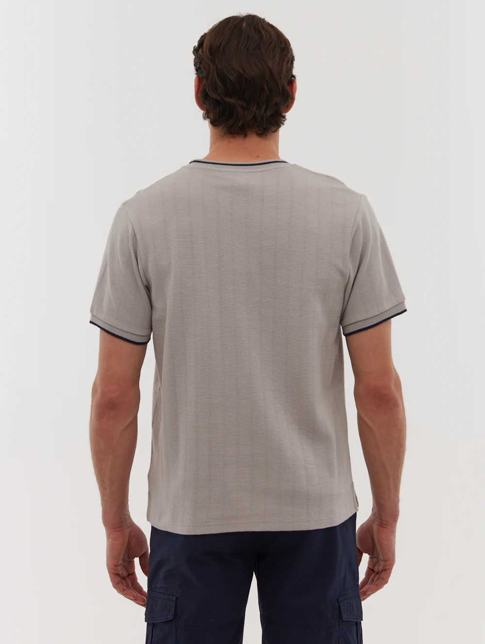 Ernara Ringer Neck T-Shirt - Grey - Image 5