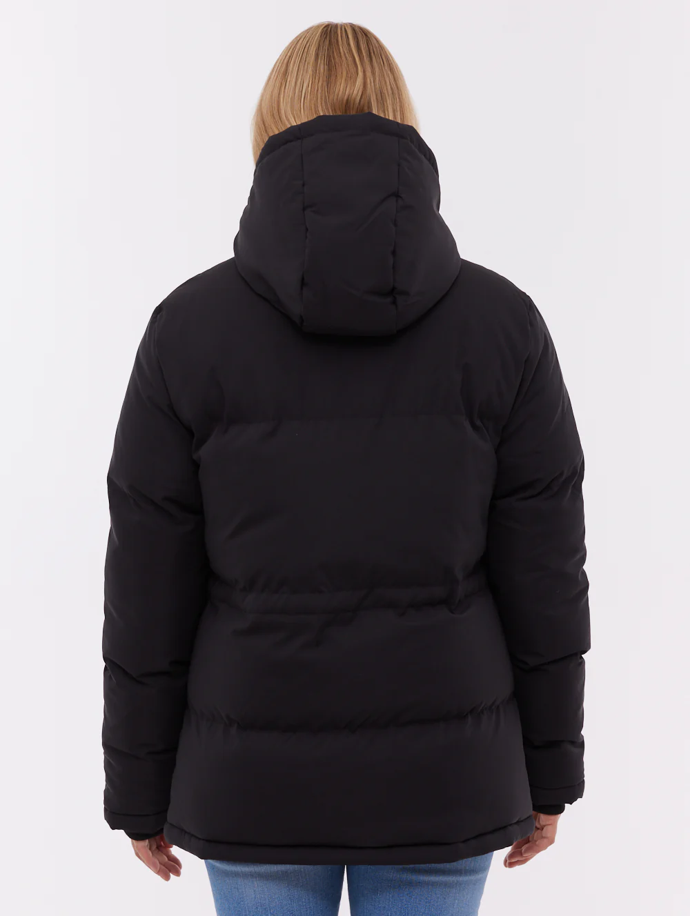 Fina Hooded Puffer Coat - Black - Image 7