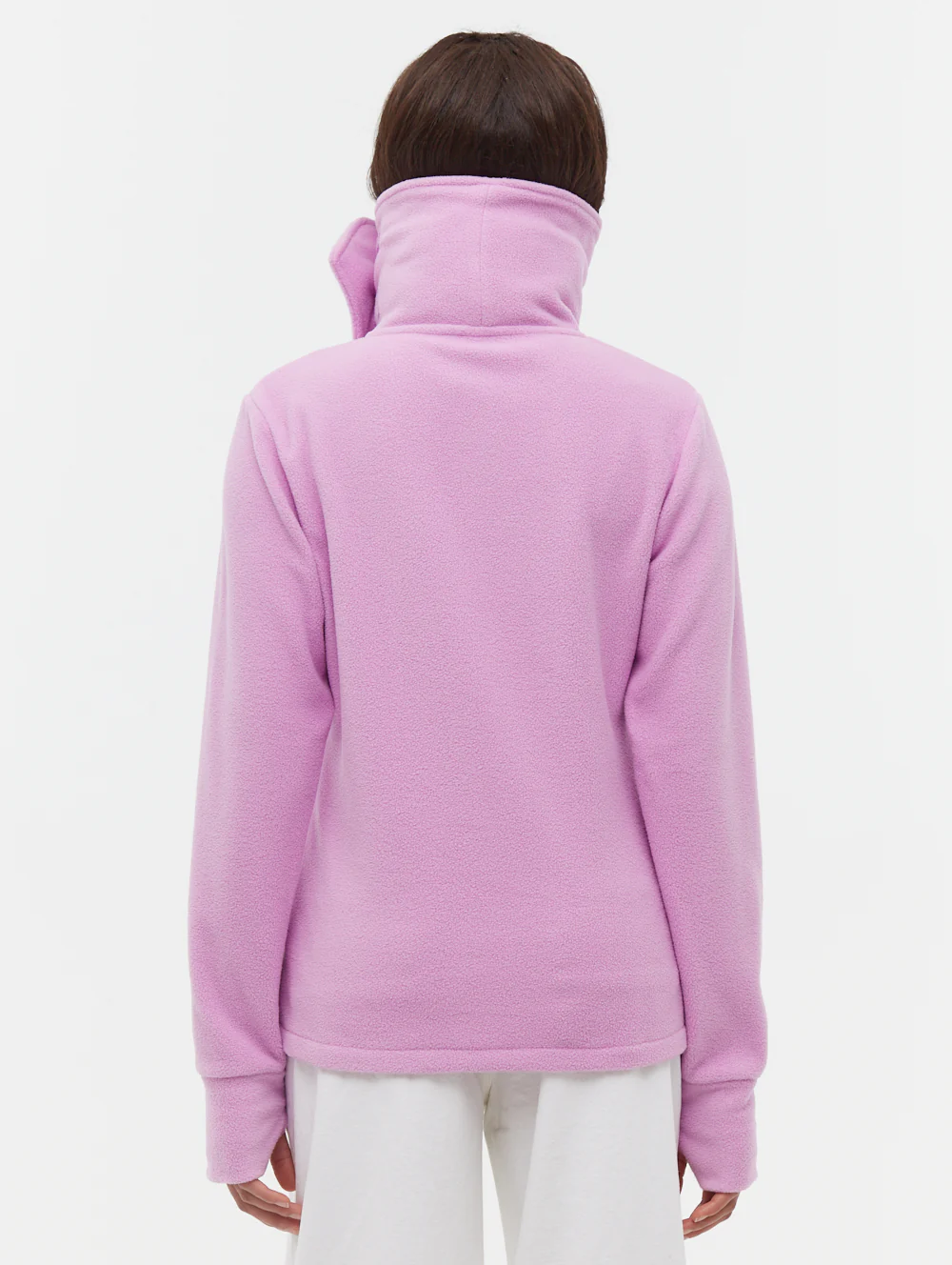 Funnel Microfleece Wrap Neck Zip-Up - Purple - Image 5