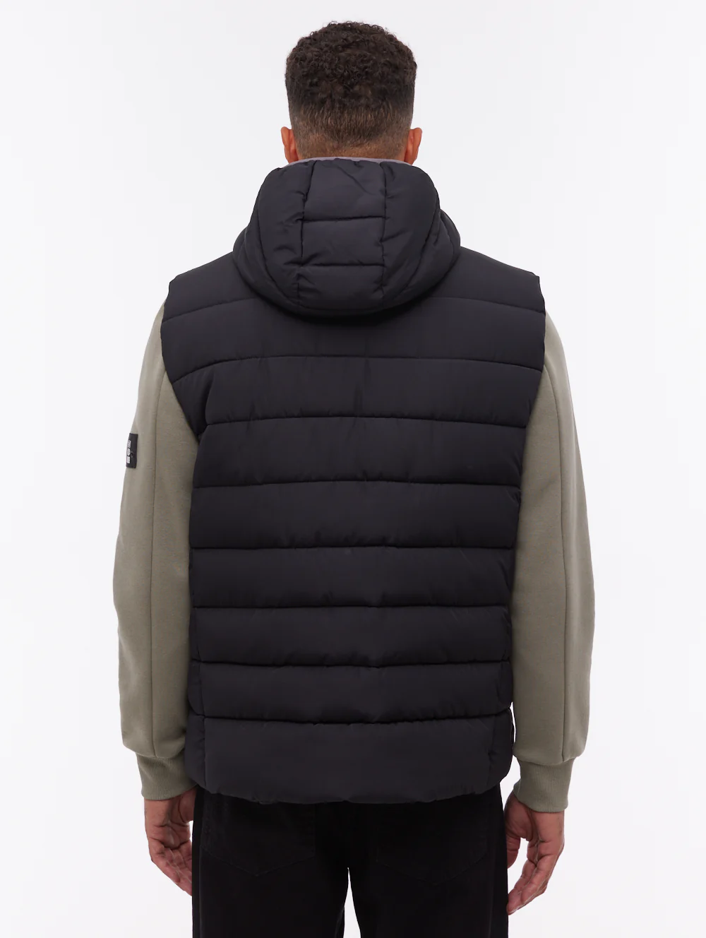 Galban Hooded Puffer Vest - Black - Image 3