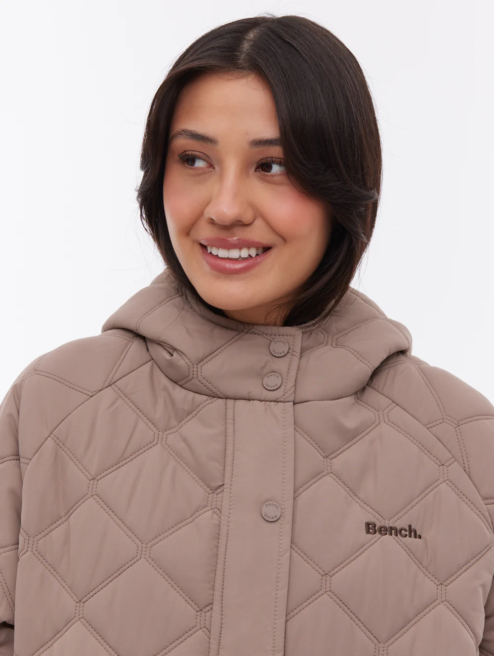 Gemna Quilted Parka - Brown - Image 2