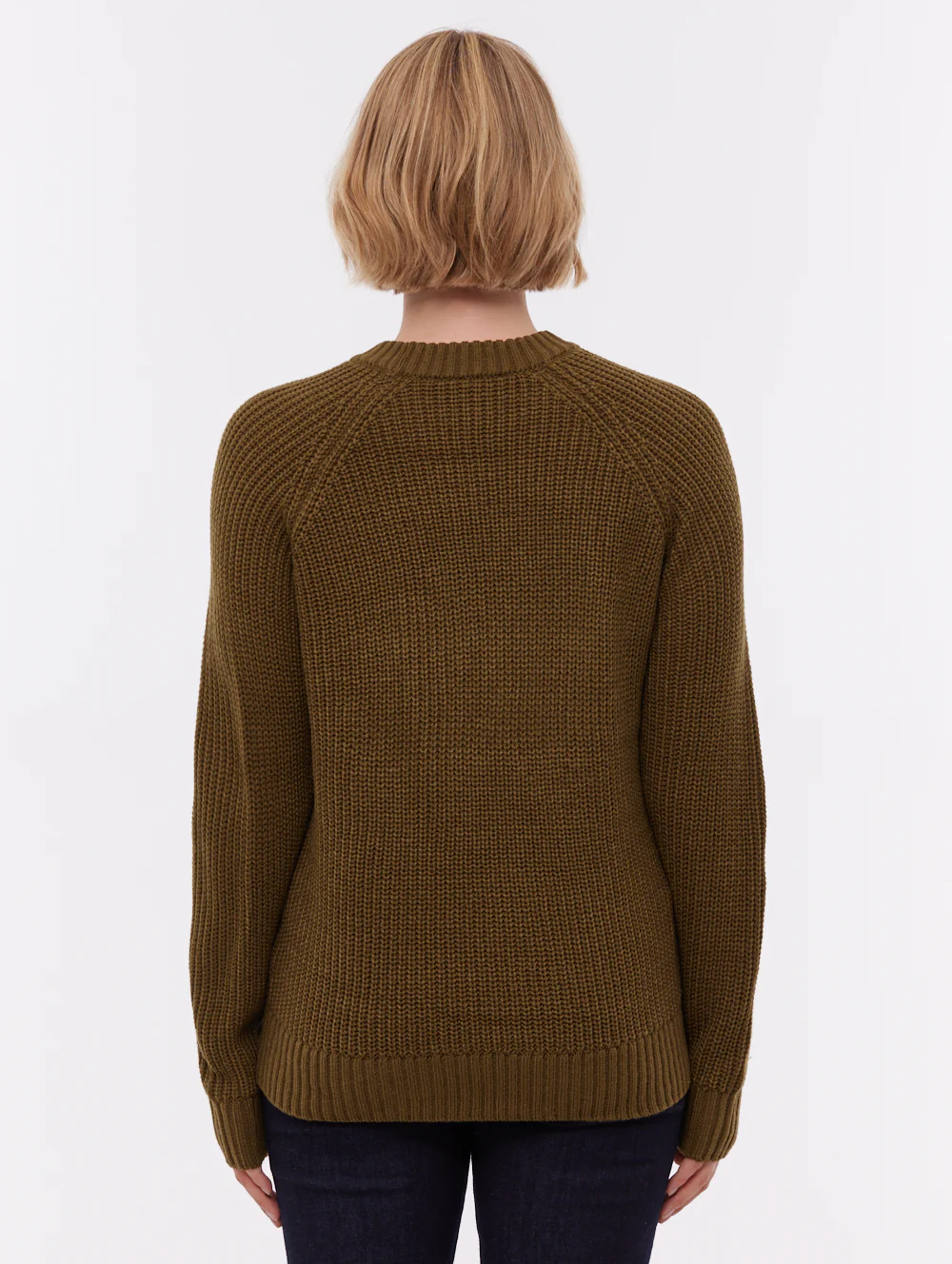 Georgiana Raglan Crew Neck Sweater - Green - Image 3
