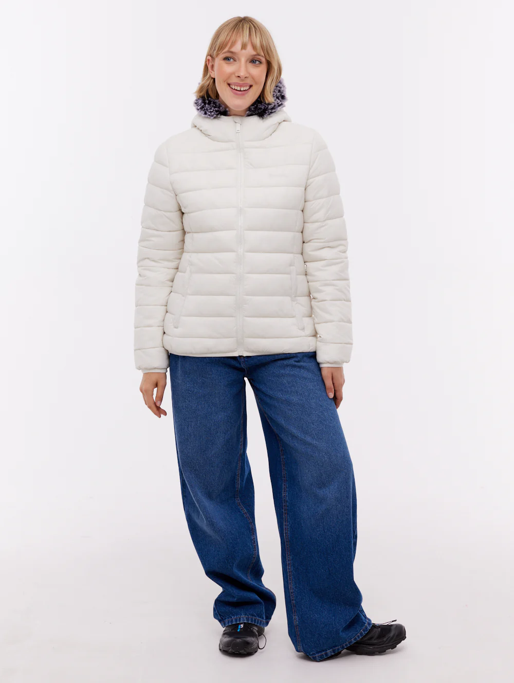 Harel Hooded Puffer Jacket - White - Image 2
