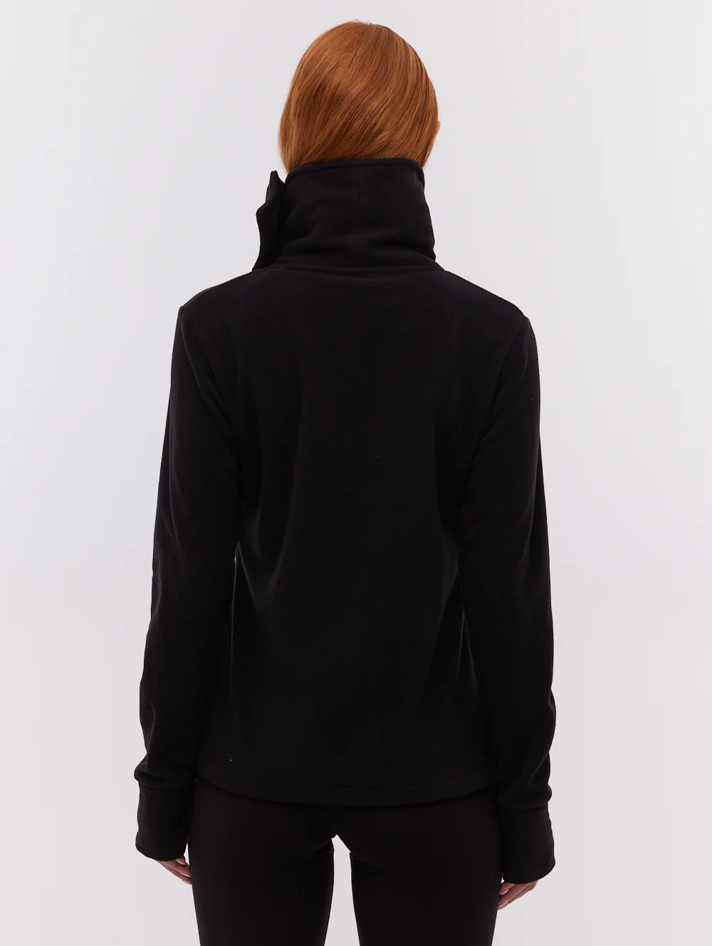 Heska Wrap-Neck Zip-Up - Black - Image 3