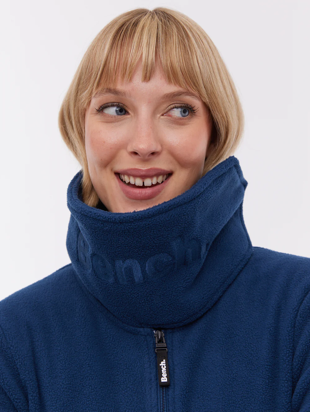 Heska Wrap-Neck Zip-Up - Blue - Image 2