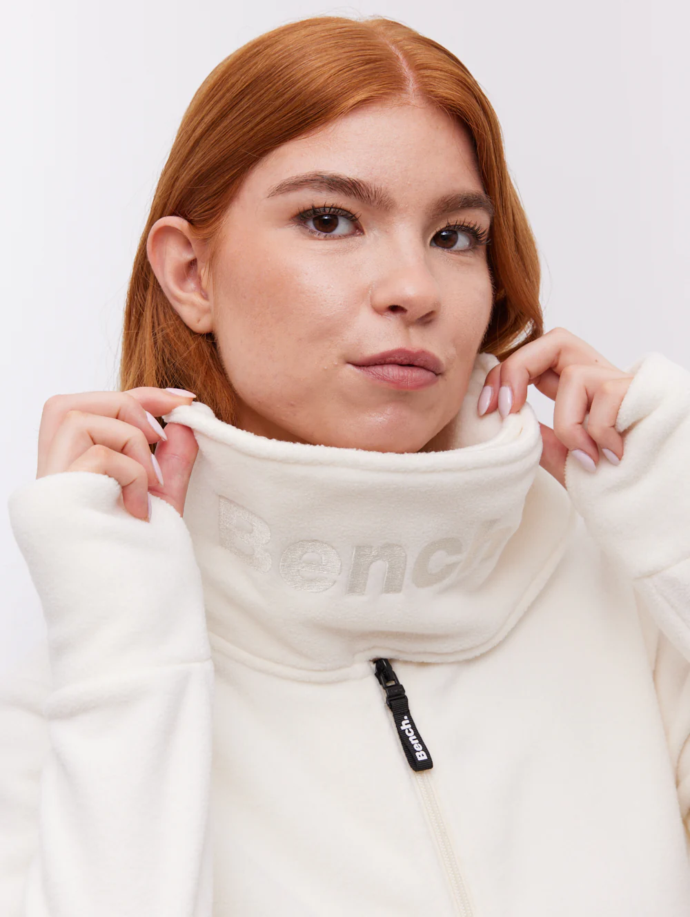 Heska Wrap-Neck Zip-Up - White - Image 3