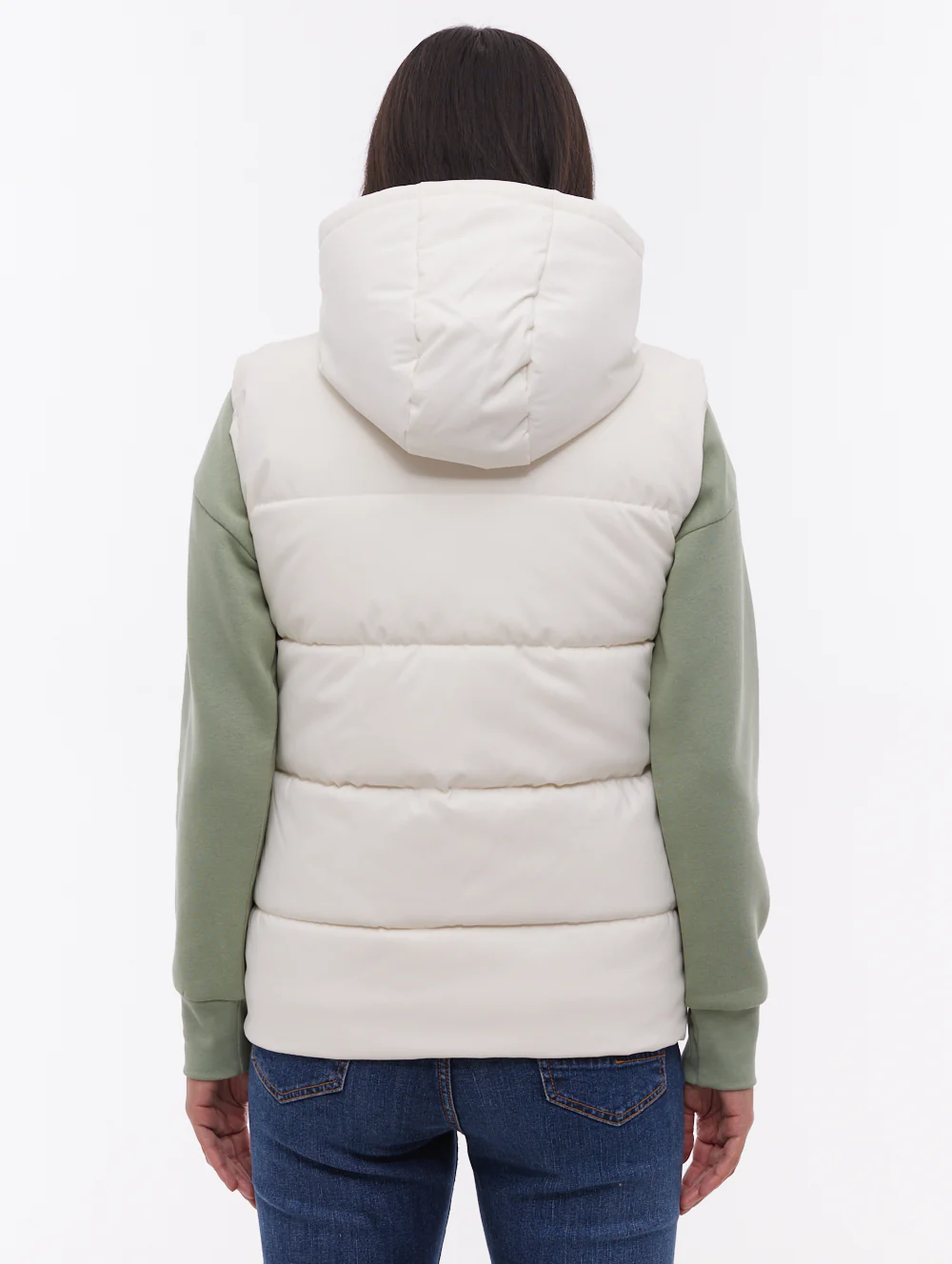 Hollew Hooded Vest - White - Image 3