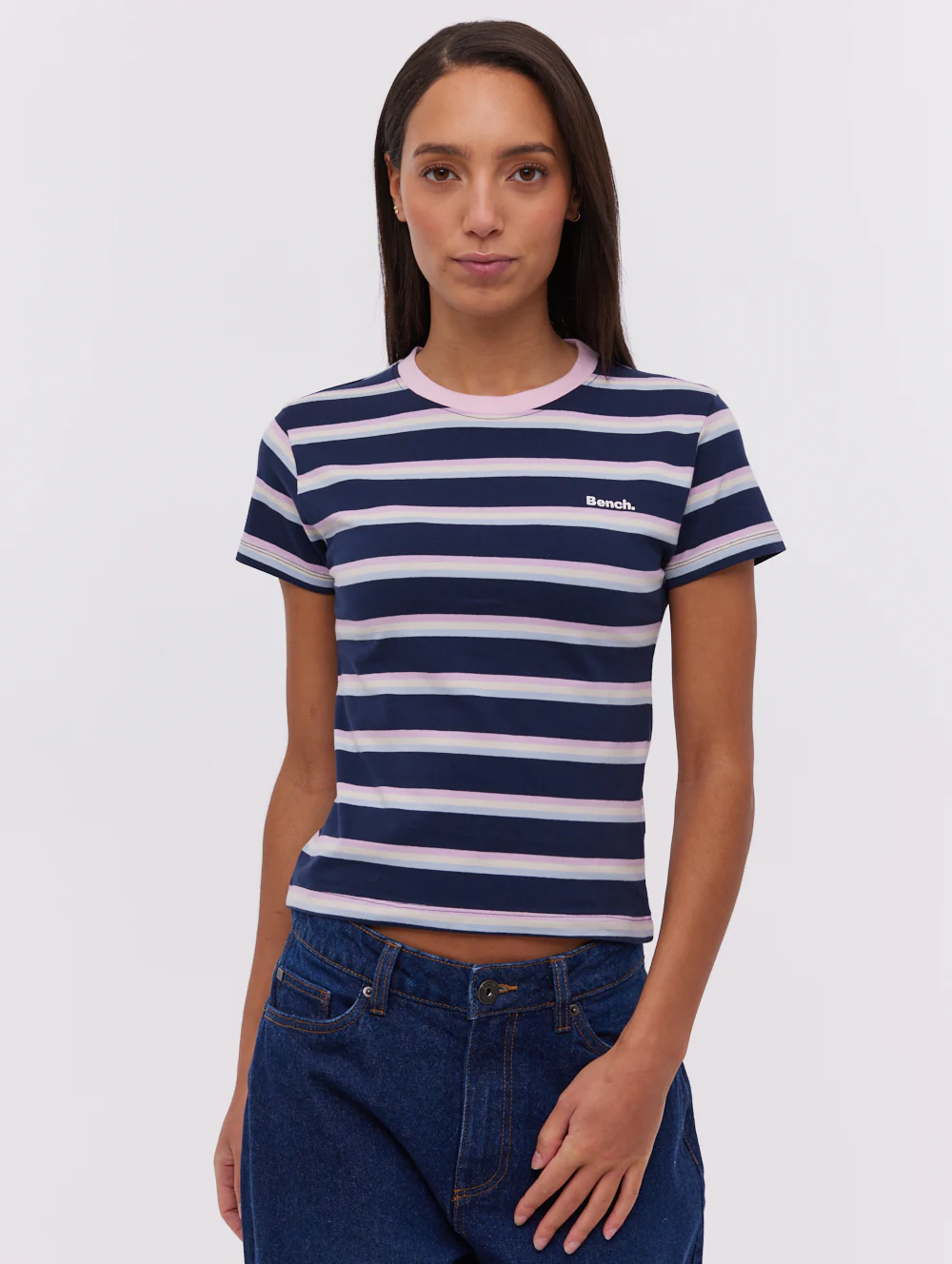 Hollier Multi Striped T-Shirt - Blue
