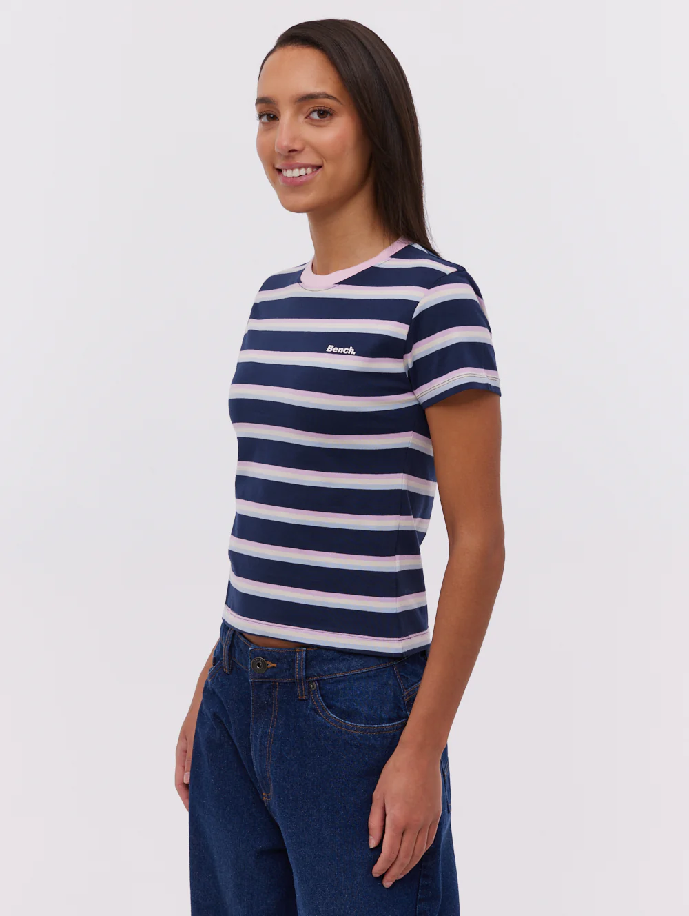Hollier Multi Striped T-Shirt - Blue - Image 4