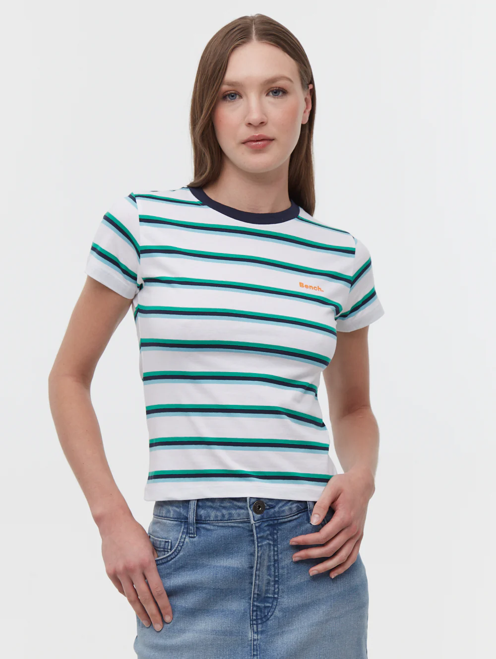 Hollier Multi Striped T-Shirt - Blue