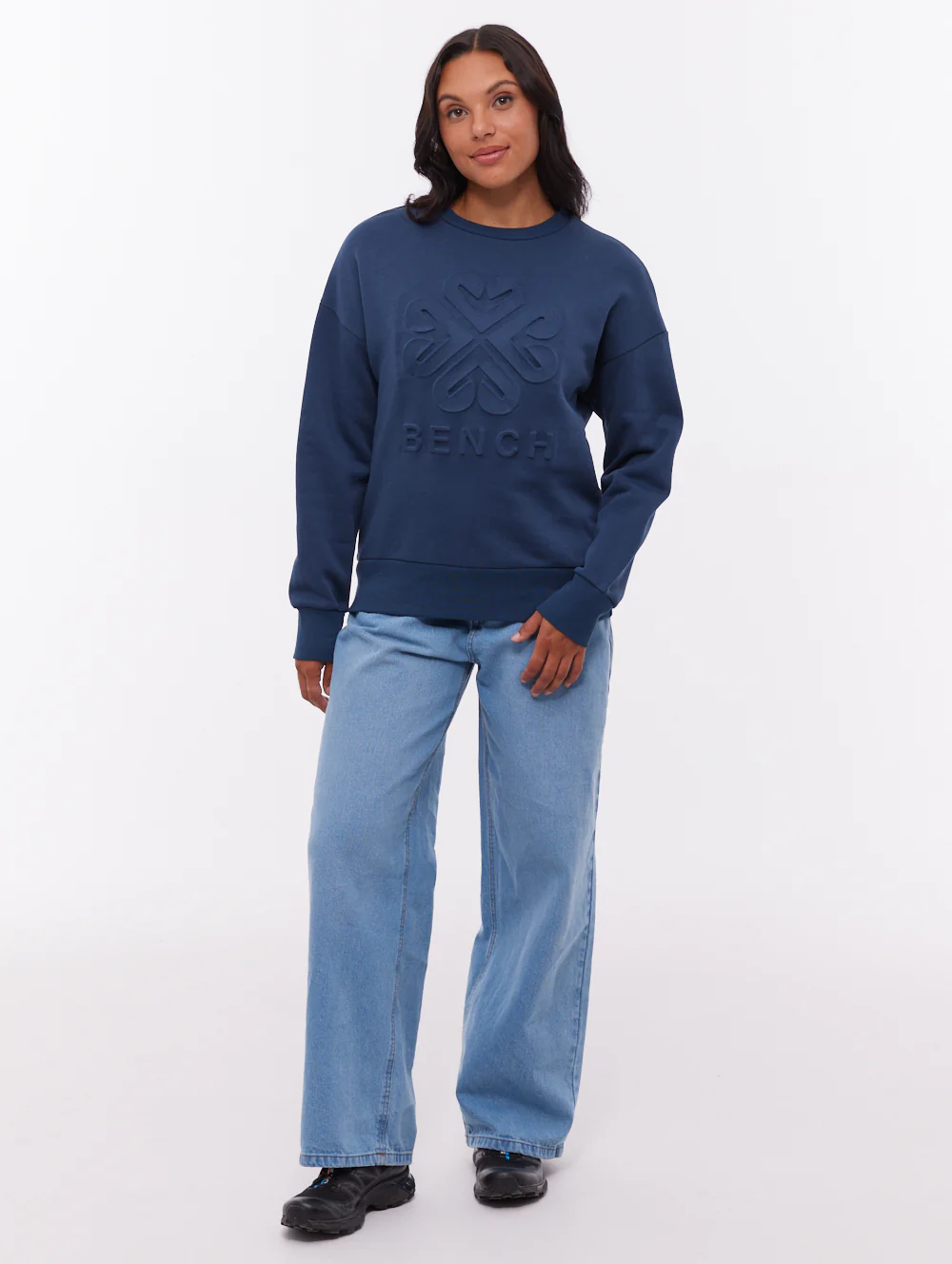 Ilma Deboss Crew Neck - Blue - Image 2