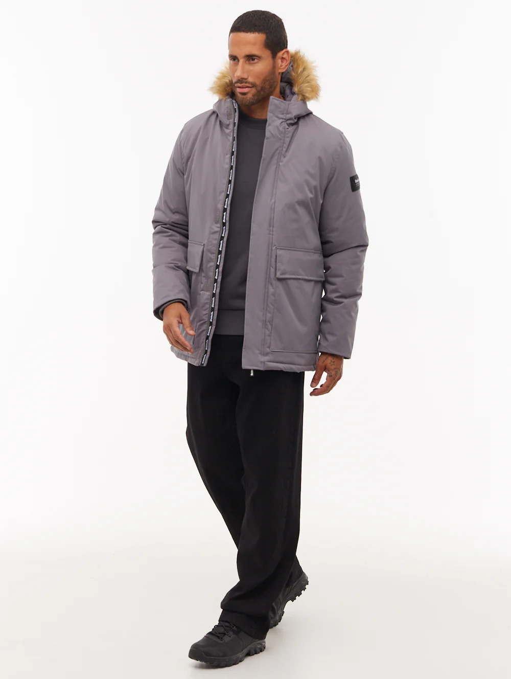 Jarryl Hooded Parka - Grey - Image 5
