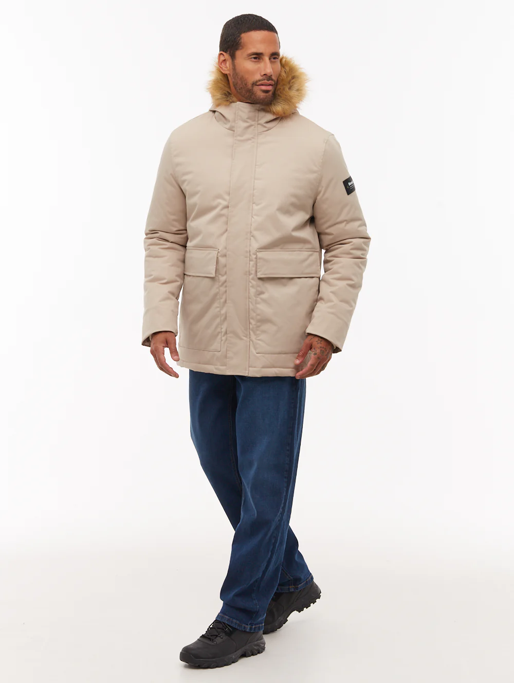 Jarryl Hooded Parka - Beige - Image 3