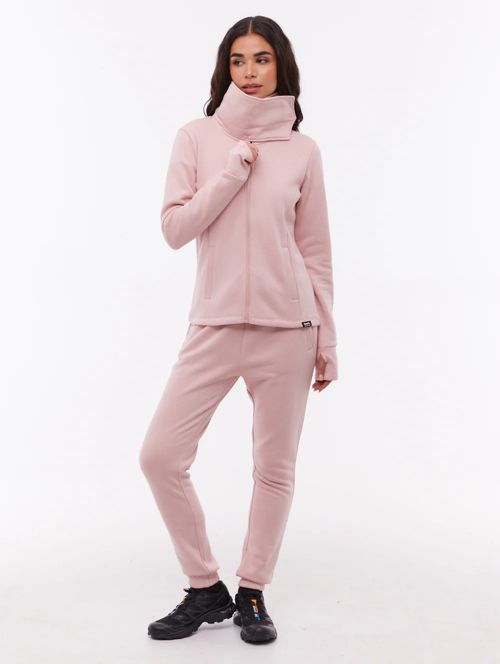 Jaya Wrap-Neck Zip-Up - Pink - Image 2