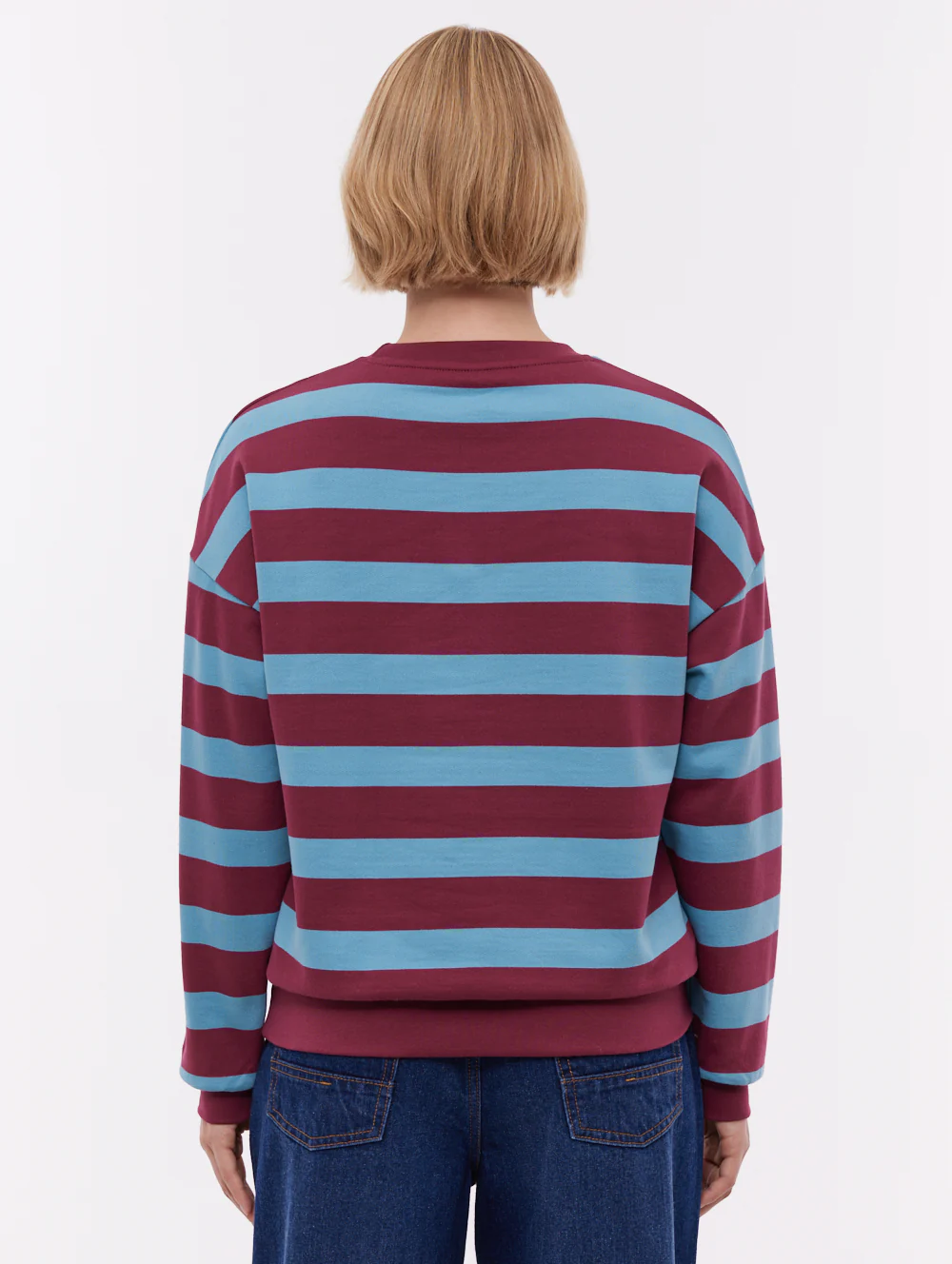 Jaye Collegiate Striped Crew Neck - Red - Image 3