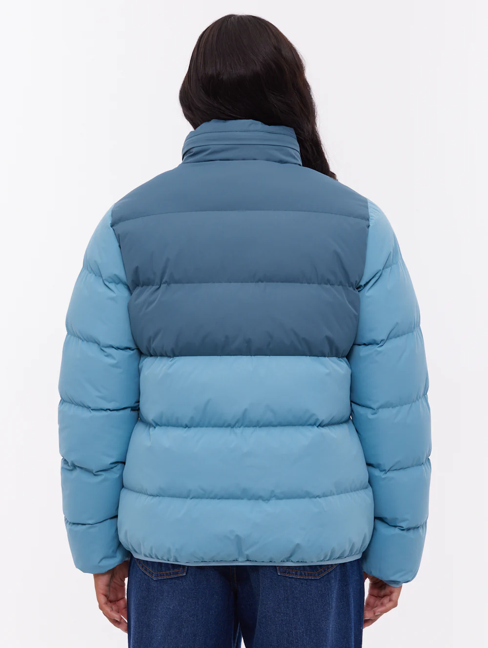 Jehn Two-Tone Puffer Jacket - Aqua - Image 4