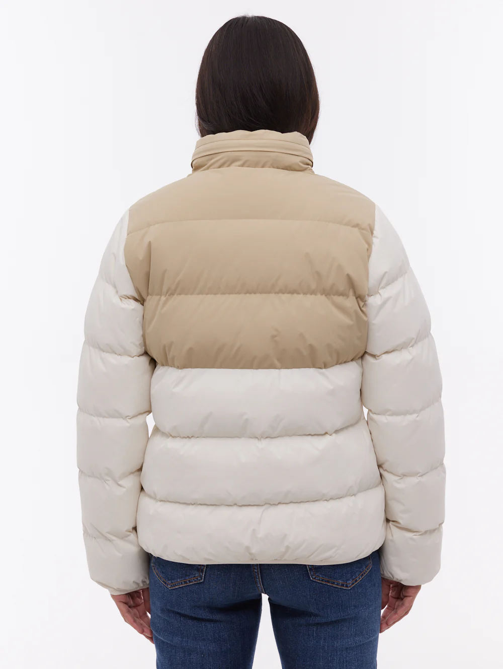 Jehn Two-Tone Puffer Jacket - White - Image 3