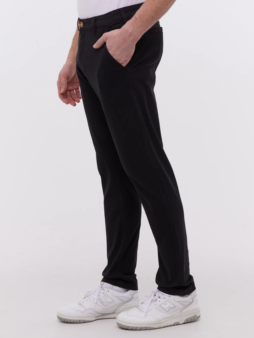 Jimini Washed Twill Chino Pants - Black - Image 4