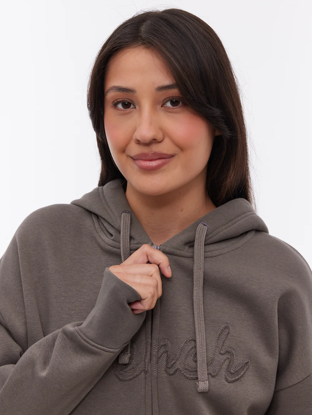 Kingra Oversize Zip-Up Hoodie - Grey - Image 2