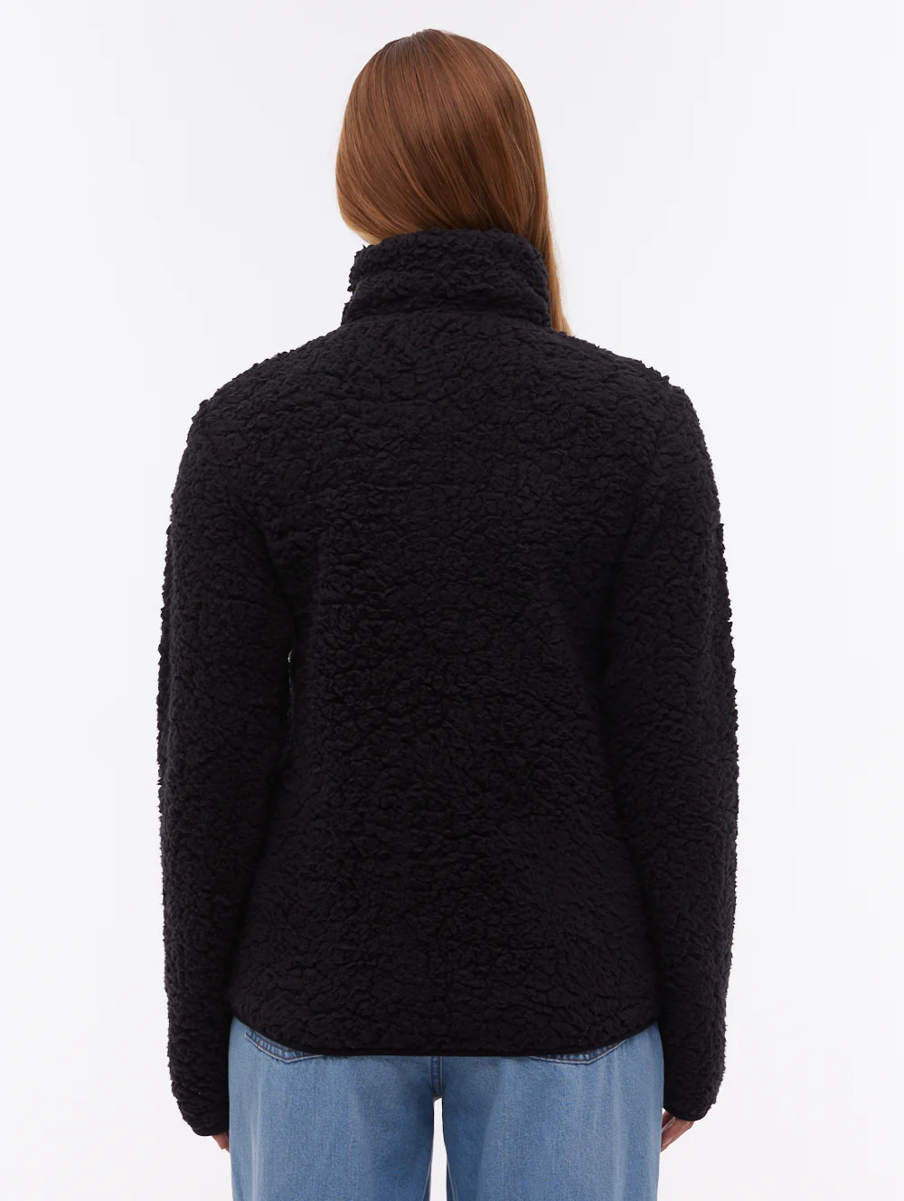 Klea Fleece Funnel Zip-Up  - Black - Image 3