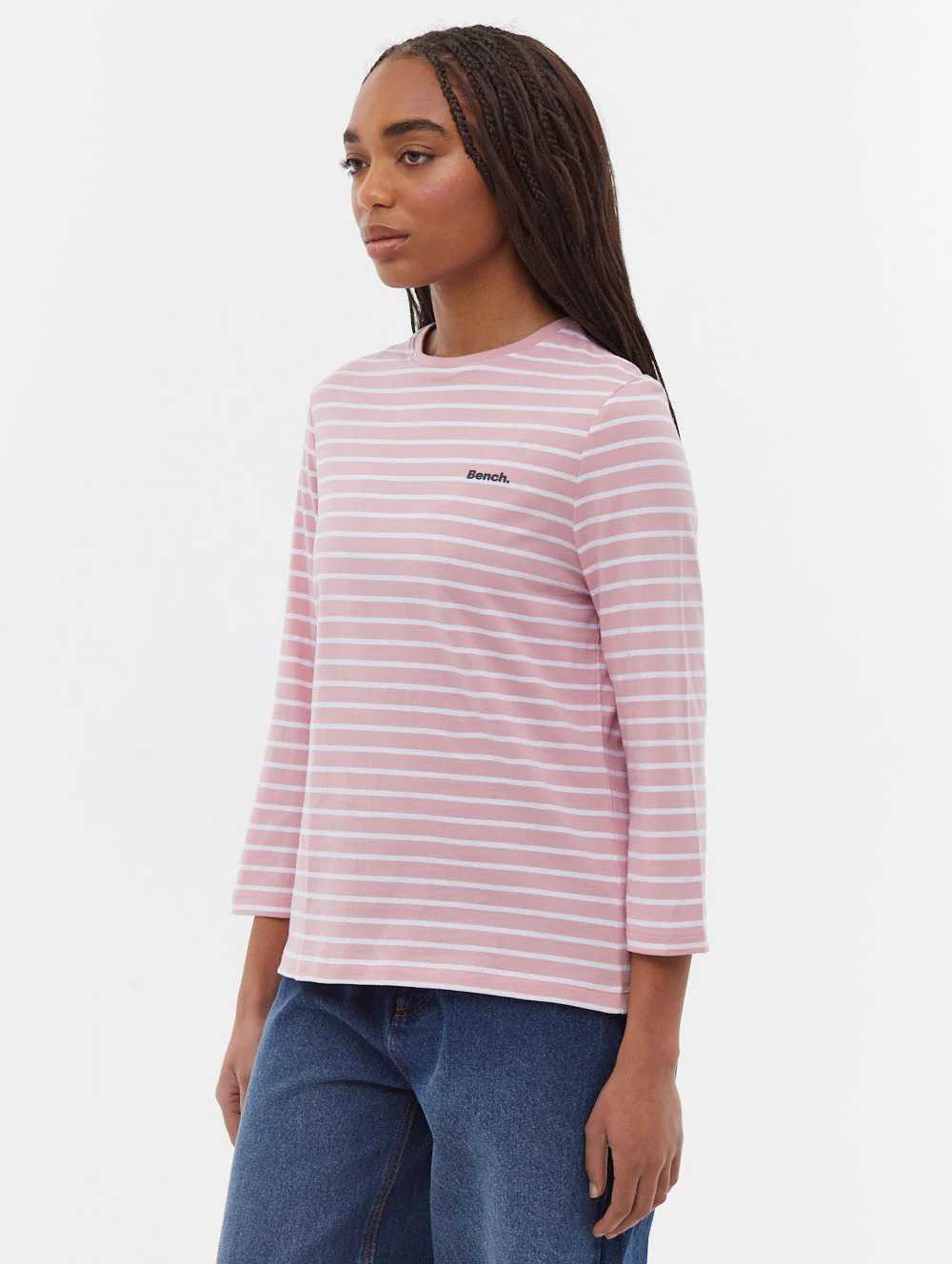Lesedi 3/4 Stripe T-Shirt - Pink - Image 4
