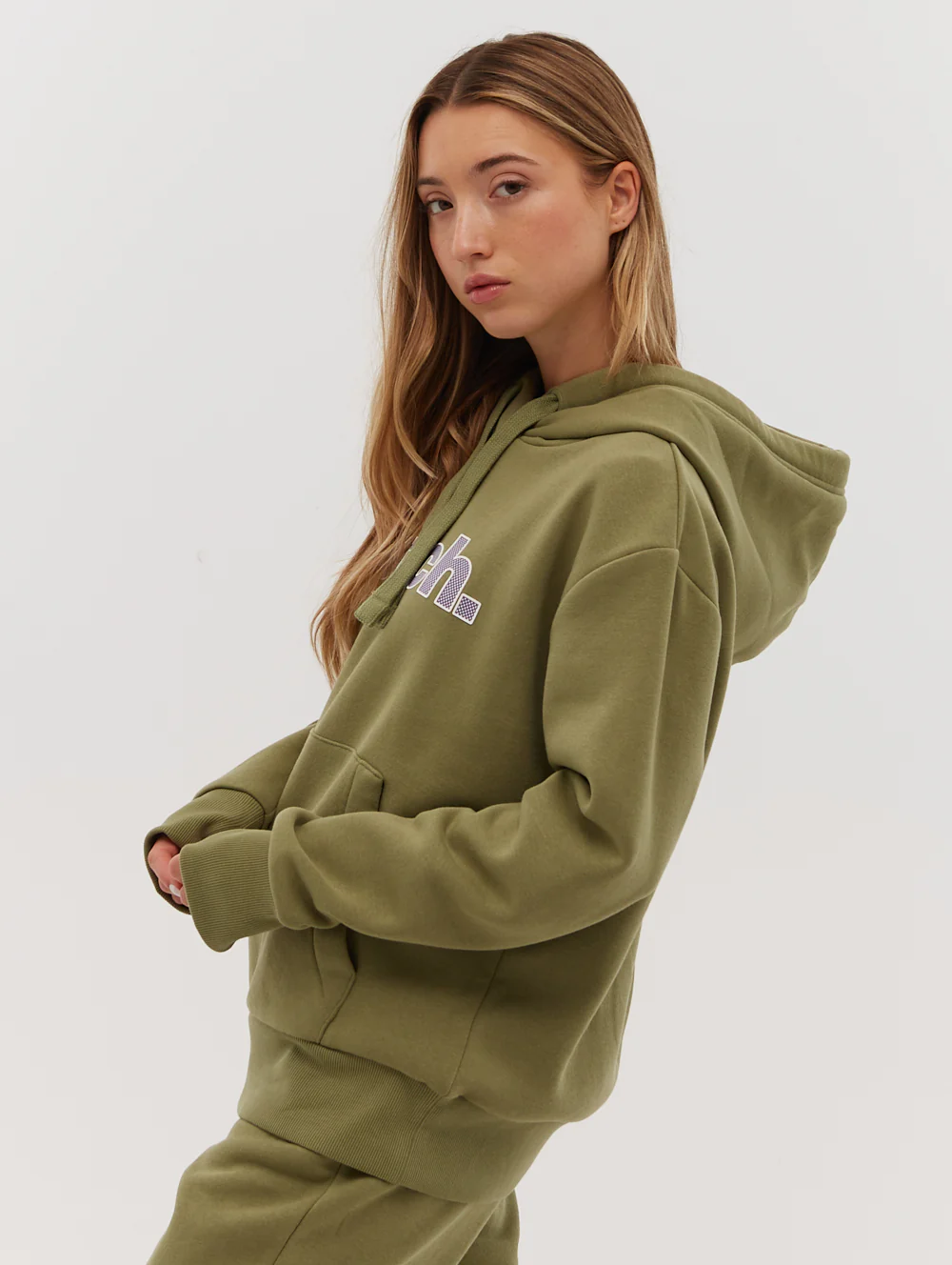 Lias Outline Logo Hoodie - Green - Image 3